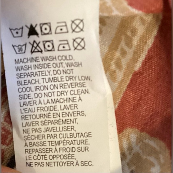 Lucky Brand Women's Paisley Border Print Peasant Size Large Boho - Picture 7 of 8